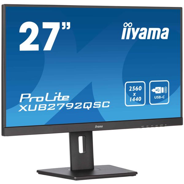 iiyama ProLite 68,6 cm (27") 2560 x 1440 Pixels Wide Quad HD LED Zwart (XUB2792QSC-B5)