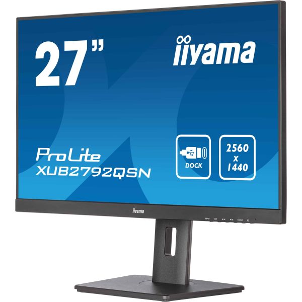 iiyama ProLite 68,6 cm (27") 2560 x 1440 Pixels Wide Quad HD LED Zwart (XUB2792QSN-B5)