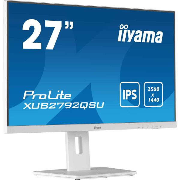 iiyama ProLite XUB2792QSU-W5 computer monitor 68,6 cm (27") 2560 x 1440 Pixels Wide Quad HD LED Wit (XUB2792QSU-W5)
