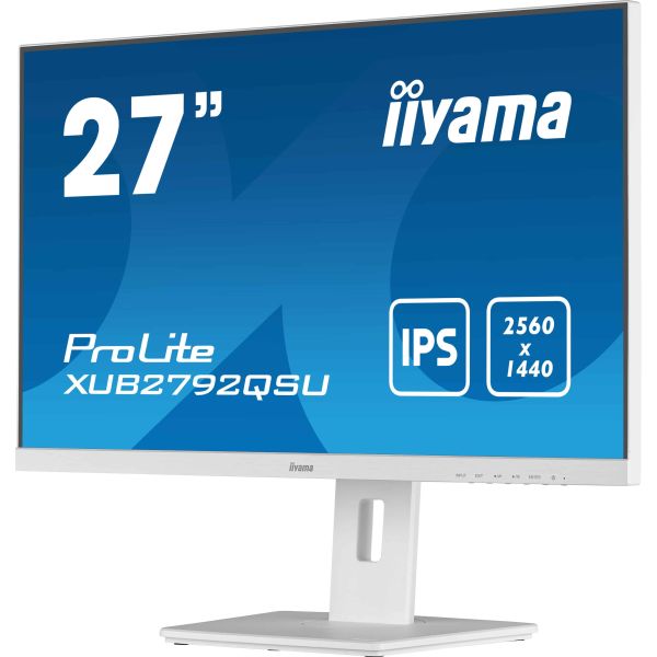 iiyama ProLite XUB2792QSU-W5 computer monitor 68,6 cm (27") 2560 x 1440 Pixels Wide Quad HD LED Wit (XUB2792QSU-W5)
