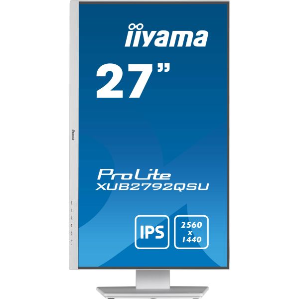 iiyama ProLite XUB2792QSU-W5 computer monitor 68,6 cm (27") 2560 x 1440 Pixels Wide Quad HD LED Wit (XUB2792QSU-W5)