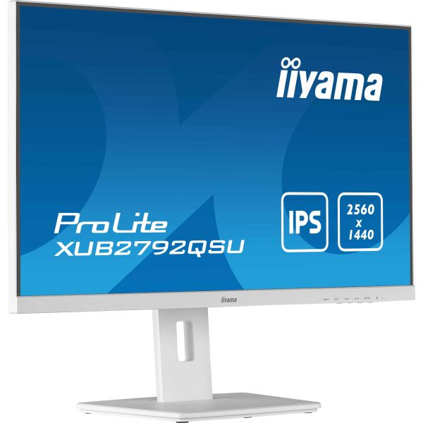 iiyama ProLite XUB2792QSU-W5 computer monitor 68,6 cm (27") 2560 x 1440 Pixels Wide Quad HD LED Wit (XUB2792QSU-W5)
