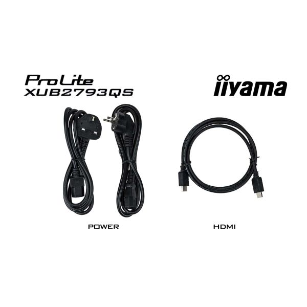iiyama ProLite XUB2793QS-B1 computer monitor 68,6 cm (27") 2560 x 1440 Pixels Wide Quad HD LED Zwart (XUB2793QS-B1)