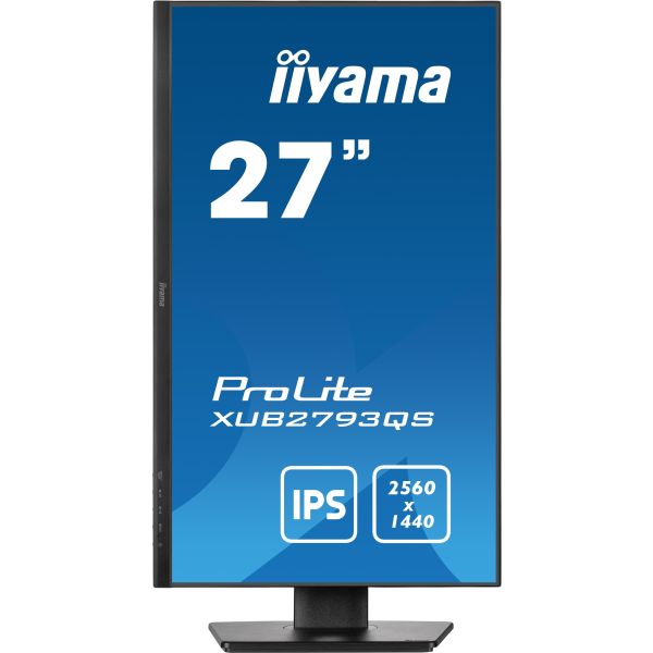 iiyama ProLite XUB2793QS-B1 computer monitor 68,6 cm (27") 2560 x 1440 Pixels Wide Quad HD LED Zwart (XUB2793QS-B1)