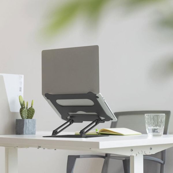 ACT Laptopstandaard, aluminium, inklapbaar, traploos in hoogte verstelbaar (AC8140)