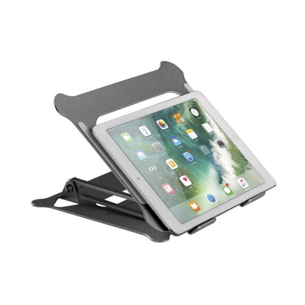 ACT Laptopstandaard, aluminium, inklapbaar, traploos in hoogte verstelbaar (AC8140)