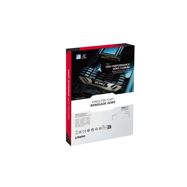 Kingston Technology FURY 24GB 8400MT/s DDR5 CL40 CUDIMM Renegade Silver XMP (KF584CU40RS-24)