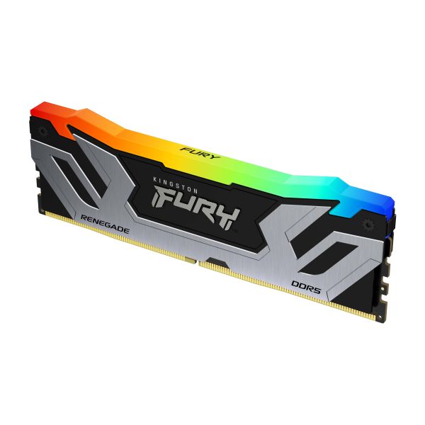 Kingston Technology FURY 24GB 8400MT/s DDR5 CL40 CUDIMM Renegade RGB Silver XMP (KF584CU40RSA-24)