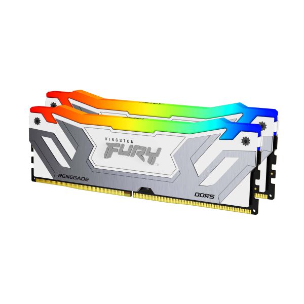 Kingston Technology FURY 48GB 8400MT/s DDR5 CL40 CUDIMM (set van 2) Renegade RGB White XMP (KF584CU40RWAK2-48)
