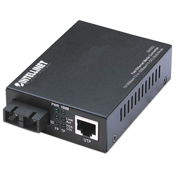 Intellinet 506502 netwerk media converter 100 Mbit/s 1310 nm Multimode Zwart (506502) Intellinet 506502 netwerk media converter 100 Mbit/s 1310 nm Multimode Zwart (506502)