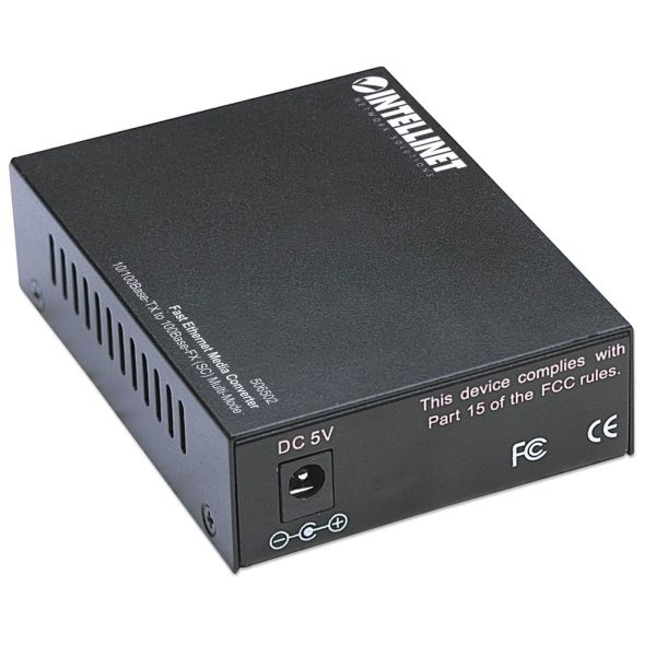Intellinet 506502 netwerk media converter 100 Mbit/s 1310 nm Multimode Zwart (506502)