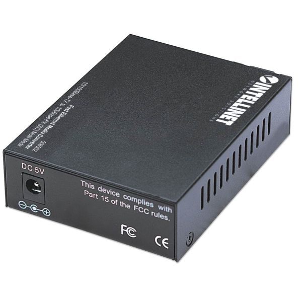 Intellinet 506502 netwerk media converter 100 Mbit/s 1310 nm Multimode Zwart (506502)