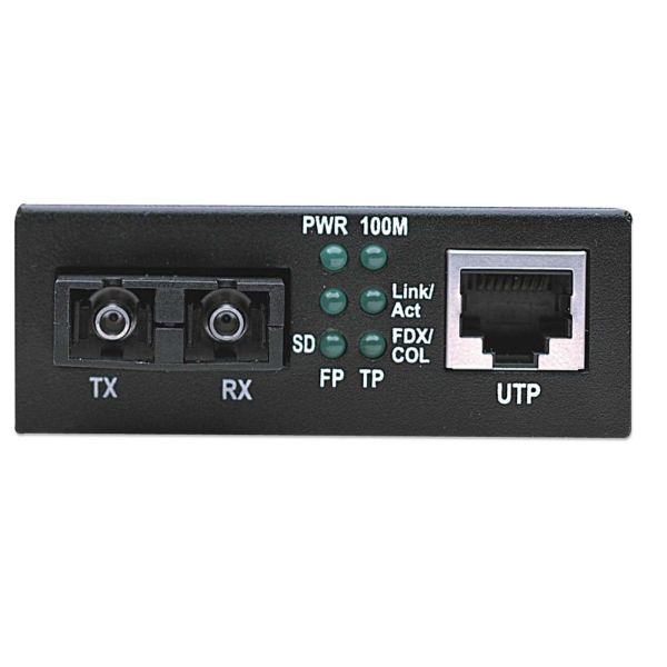 Intellinet 506502 netwerk media converter 100 Mbit/s 1310 nm Multimode Zwart (506502)