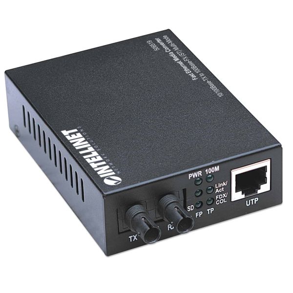 Intellinet 506519 netwerk media converter 100 Mbit/s 1310 nm Multimode Zwart (506519)