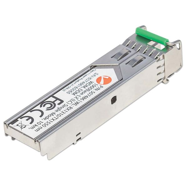 Intellinet Netwerk transceiver Gigabit WDM SFP, 1000Base-LX (LC), 10 km, RX1310/TX1550 nm, MSA-compatibel, equivalent aan Cisco GLC-BX-D, 3 jaar garantie (507486) Intellinet Netwerk transceiver Gigabit WDM SFP, 1000Base-LX (LC), 10 km, RX1310/TX1550 nm, MSA-compatibel, equivalent aan Cisco GLC-BX-D, 3 jaar garantie (507486)
