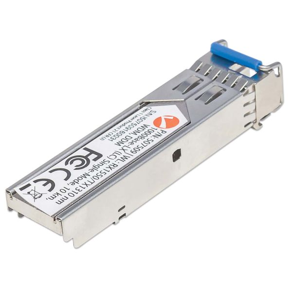 Intellinet Netwerk transceiver Gigabit WDM SFP, 1000Base-LX (LC), 10 km, RX1550/TX1310 nm, MSA-compatibel, equivalent aan Cisco GLC-BX-U, 3 jaar garantie (507509) Intellinet Netwerk transceiver Gigabit WDM SFP, 1000Base-LX (LC), 10 km, RX1550/TX1310 nm, MSA-compatibel, equivalent aan Cisco GLC-BX-U, 3 jaar garantie (507509)