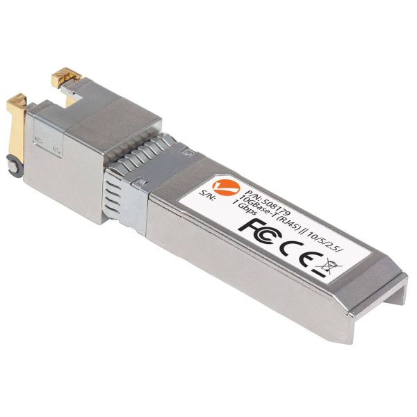 Intellinet Netwerk transceiver 10G SFP+, 10GBase-T (RJ45), 30 m, tot 10 Gbps met Cat6a, MSA-compatibel, equivalent aan Cisco MA-SFP-10G-T, 3 jaar garantie (508179)