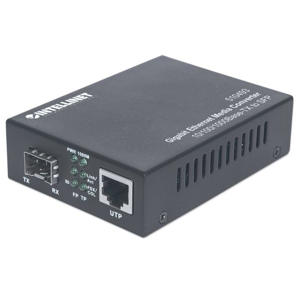 Intellinet 510493 netwerk media converter 1000 Mbit/s Zwart (510493) Intellinet 510493 netwerk media converter 1000 Mbit/s Zwart (510493)