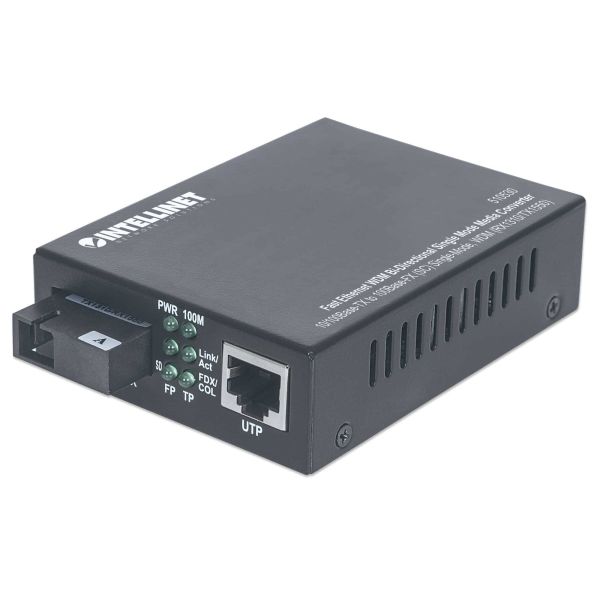 Intellinet 510530 netwerk media converter 100 Mbit/s Single-mode Zwart (510530)