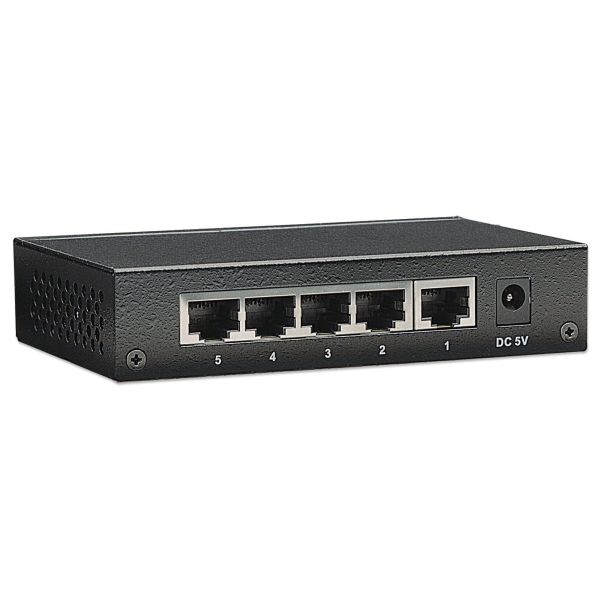 Intellinet 5-Port Fast Ethernet Office Switch Fast Ethernet (10/100) Zwart (523301)
