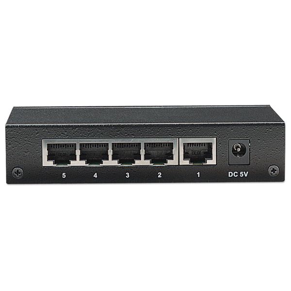 Intellinet 5-Port Fast Ethernet Office Switch Fast Ethernet (10/100) Zwart (523301)
