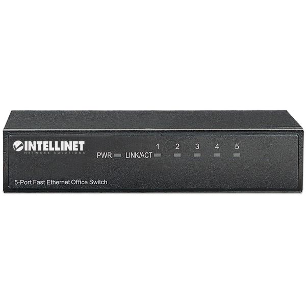 Intellinet 5-Port Fast Ethernet Office Switch Fast Ethernet (10/100) Zwart (523301) Intellinet 5-Port Fast Ethernet Office Switch Fast Ethernet (10/100) Zwart (523301)