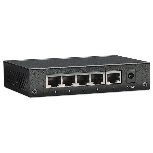 Intellinet 5-Port Fast Ethernet Office Switch Fast Ethernet (10/100) Zwart (523301) Intellinet 5-Port Fast Ethernet Office Switch Fast Ethernet (10/100) Zwart (523301)