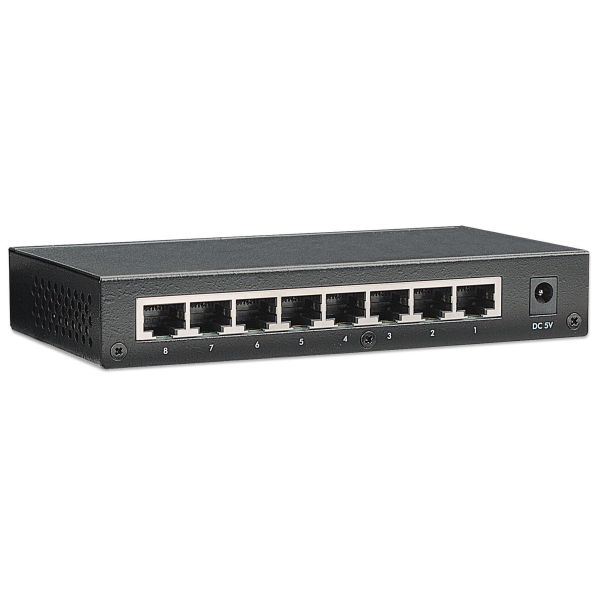 Intellinet 8-Port Fast Ethernet Office Switch Fast Ethernet (10/100) Zwart (523318)