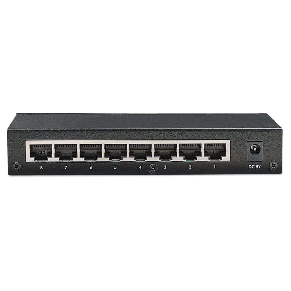 Intellinet 8-Port Fast Ethernet Office Switch Fast Ethernet (10/100) Zwart (523318)