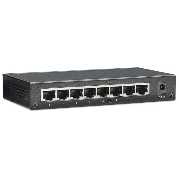 Intellinet 8-Port Fast Ethernet Office Switch Fast Ethernet (10/100) Zwart (523318)