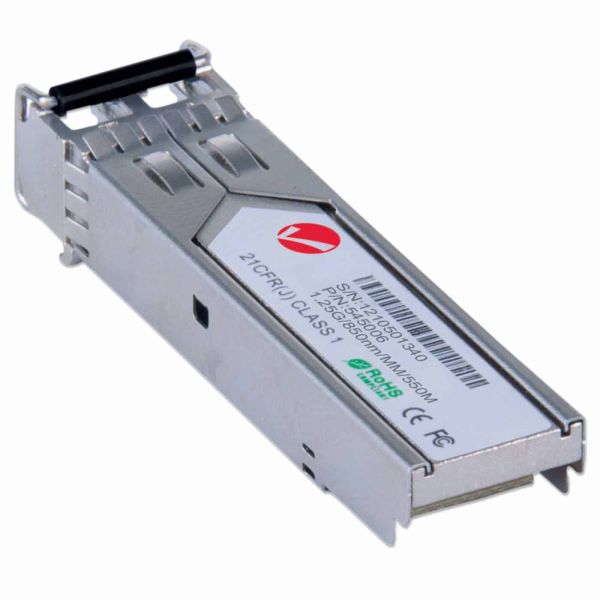 Intellinet Netwerk transceiver Gigabit SFP, 1000Base-SX (LC) multi-mode, 550 m, 850 nm, MSA-compatibel, equivalent aan Cisco GLC-SX-MM, 3 jaar garantie (545006) Intellinet Netwerk transceiver Gigabit SFP, 1000Base-SX (LC) multi-mode, 550 m, 850 nm, MSA-compatibel, equivalent aan Cisco GLC-SX-MM, 3 jaar garantie (545006)