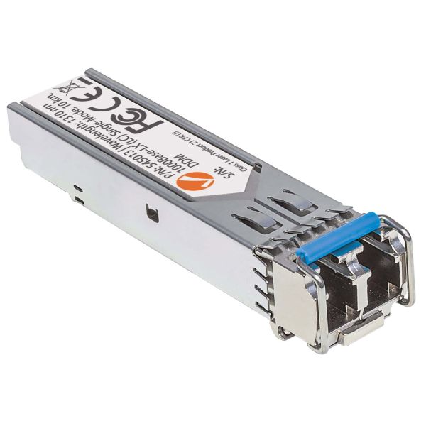 Intellinet Netwerk transceiver Gigabit SFP, 1000Base-LX (LC) single-mode, 10 km, 1310 nm, MSA-compatibel, equivalent aan Cisco GLC-LH-SM, 3 jaar garantie (545013) Intellinet Netwerk transceiver Gigabit SFP, 1000Base-LX (LC) single-mode, 10 km, 1310 nm, MSA-compatibel, equivalent aan Cisco GLC-LH-SM, 3 jaar garantie (545013)