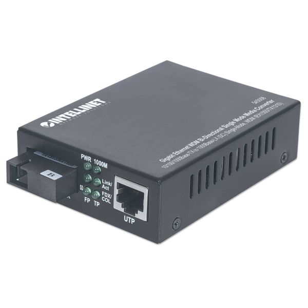 Intellinet 545068 netwerk media converter 1000 Mbit/s Single-mode Zwart (545068) Intellinet 545068 netwerk media converter 1000 Mbit/s Single-mode Zwart (545068)