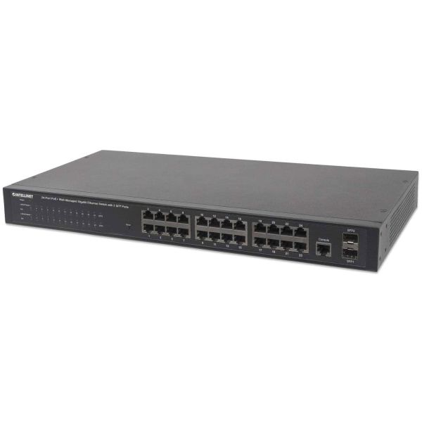 Intellinet 560559 netwerk-switch Managed Gigabit Ethernet (10/100/1000) Power over Ethernet (PoE) Zwart (560559) Intellinet 560559 netwerk-switch Managed Gigabit Ethernet (10/100/1000) Power over Ethernet (PoE) Zwart (560559)
