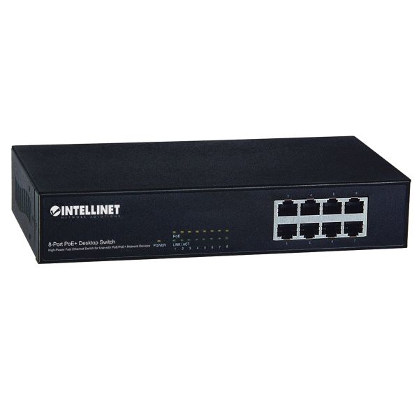 Intellinet 560764 netwerk-switch Fast Ethernet (10/100) Power over Ethernet (PoE) Zwart (560764)