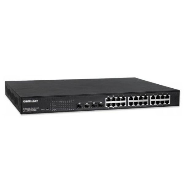 Intellinet 560900 netwerk-switch Managed L2 Gigabit Ethernet (10/100/1000) Power over Ethernet (PoE) 1U Zwart (560900)