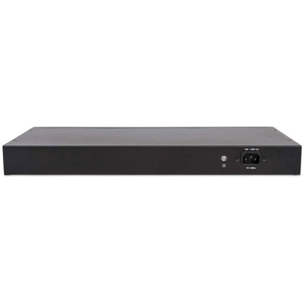 Intellinet 24-poorts Gigabit web-smart netwerk switch, 24x RJ45 10/100/1000 Mbps + 4x SFP-uplink, VLAN-ondersteuning, rackmontage, metalen behuizing, 3 jaar garantie (560917)