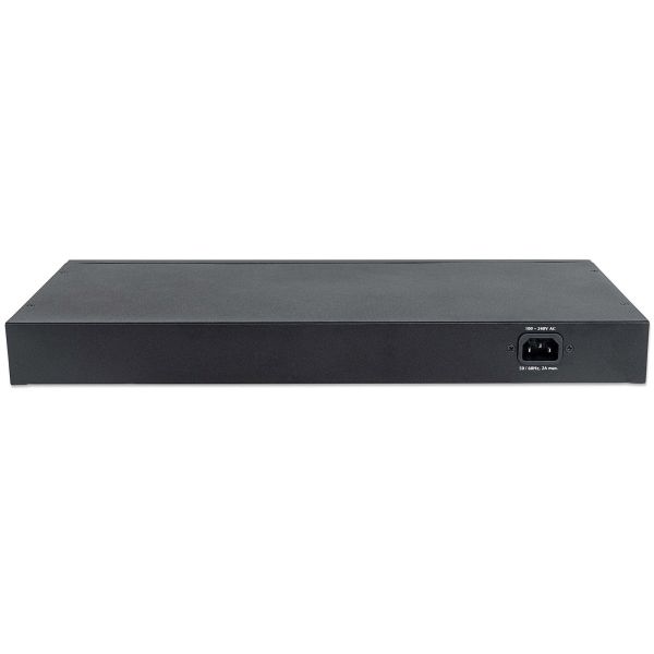 Intellinet 16-poorts Gigabit Ethernet PoE+ netwerk switch, 16x PoE-poorten, IEEE 802.3at/af (PoE+/PoE), endspan, rackmontage, 3 jaar garantie (560993)
