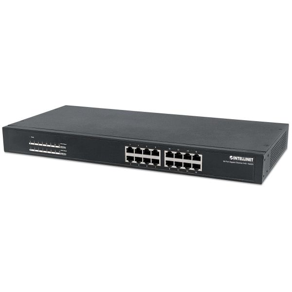 Intellinet 560993 netwerk-switch Unmanaged L2 Gigabit Ethernet (10/100/1000) Power over Ethernet (PoE) 1U Zwart (560993)