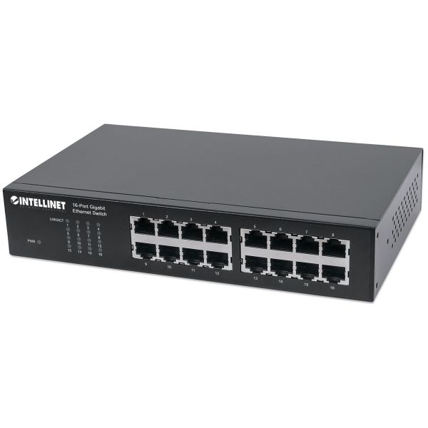 Intellinet 561068 netwerk-switch Unmanaged L2 Gigabit Ethernet (10/100/1000) 1U Zwart (561068)