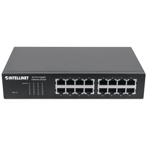 Intellinet 561068 netwerk-switch Unmanaged L2 Gigabit Ethernet (10/100/1000) 1U Zwart (561068)
