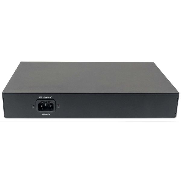 Intellinet 8-poorts Gigabit Ethernet PoE+ web-managed netwerk switch, 2x SFP-uplink, 140 W PoE-budget, VLAN-ondersteuning, 19" rackmontage, 3 jaar garantie (561167)