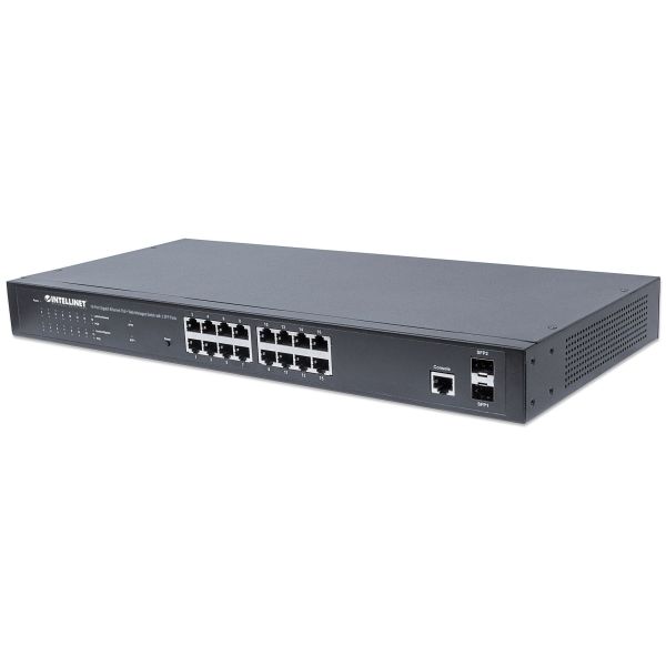 Intellinet 561198 netwerk-switch Managed L2+ Gigabit Ethernet (10/100/1000) Power over Ethernet (PoE) 1U Zwart (561198)