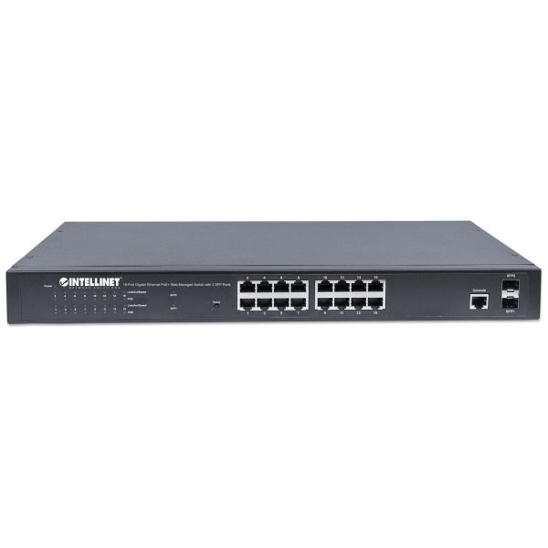 Intellinet 561198 netwerk-switch Managed L2+ Gigabit Ethernet (10/100/1000) Power over Ethernet (PoE) 1U Zwart (561198)