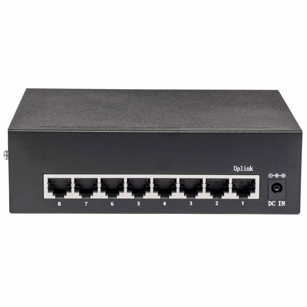 Intellinet 8-poorts Gigabit Ethernet PoE+ netwerk switch, IEEE 802.3at/af conform, 60 W PoE-budget, desktopuitvoering, 3 jaar garantie (561204)