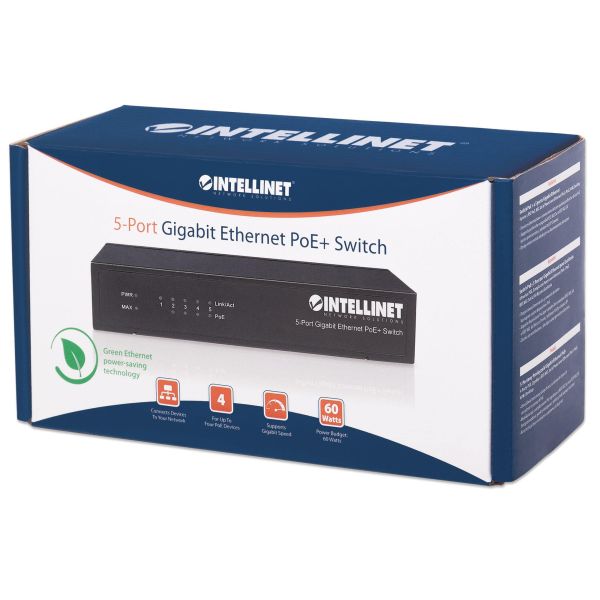 Intellinet 561228 netwerk-switch Unmanaged Gigabit Ethernet (10/100/1000) Power over Ethernet (PoE) Zwart (561228)