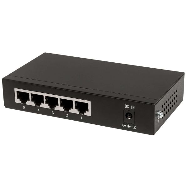 Intellinet 5-poorts Gigabit Ethernet PoE+ netwerk switch, 4x PoE-poorten, IEEE 802.3at/af conform, 60 W PoE-budget, endspan, desktopuitvoering, metalen behuizing, 3 jaar garantie (561228)