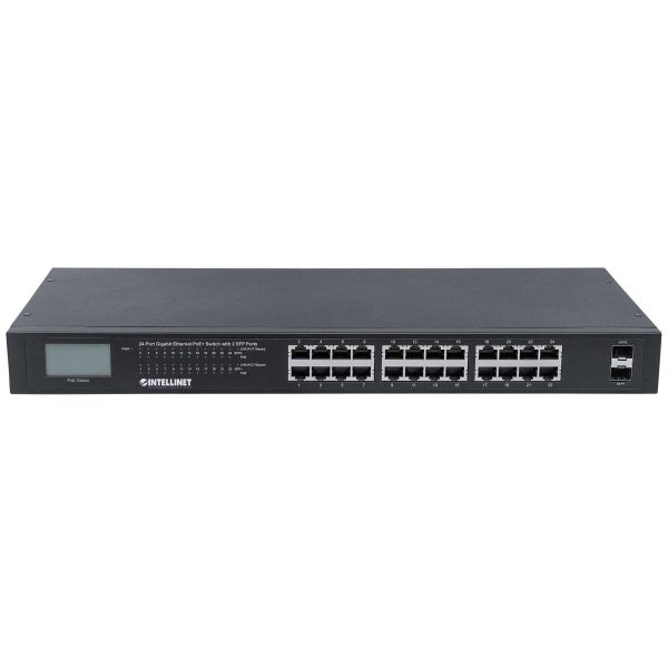 Intellinet 561242 netwerk-switch Unmanaged Gigabit Ethernet (10/100/1000) Power over Ethernet (PoE) 1U Zwart (561242)