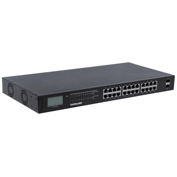 Intellinet 561242 netwerk-switch Unmanaged Gigabit Ethernet (10/100/1000) Power over Ethernet (PoE) 1U Zwart (561242)