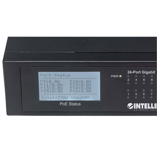 Intellinet 561242 netwerk-switch Unmanaged Gigabit Ethernet (10/100/1000) Power over Ethernet (PoE) 1U Zwart (561242)